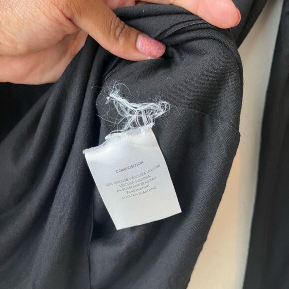 Revolve Manuri Top Black Sandy Asymmetric Cut Out Flare Sleeve Long Blouse Sz XS - Picture 9 of 10